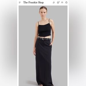 The Frankie Shop Black Mavlo Long Pencil Skirt